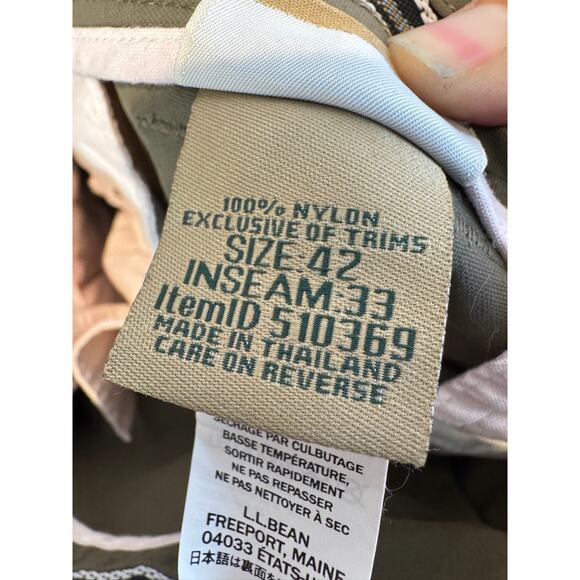 LL Bean Pants Mens 42x33 Brown Upland Briar Field Pant Outdoors Hunting Guard - Picture 5 of 6